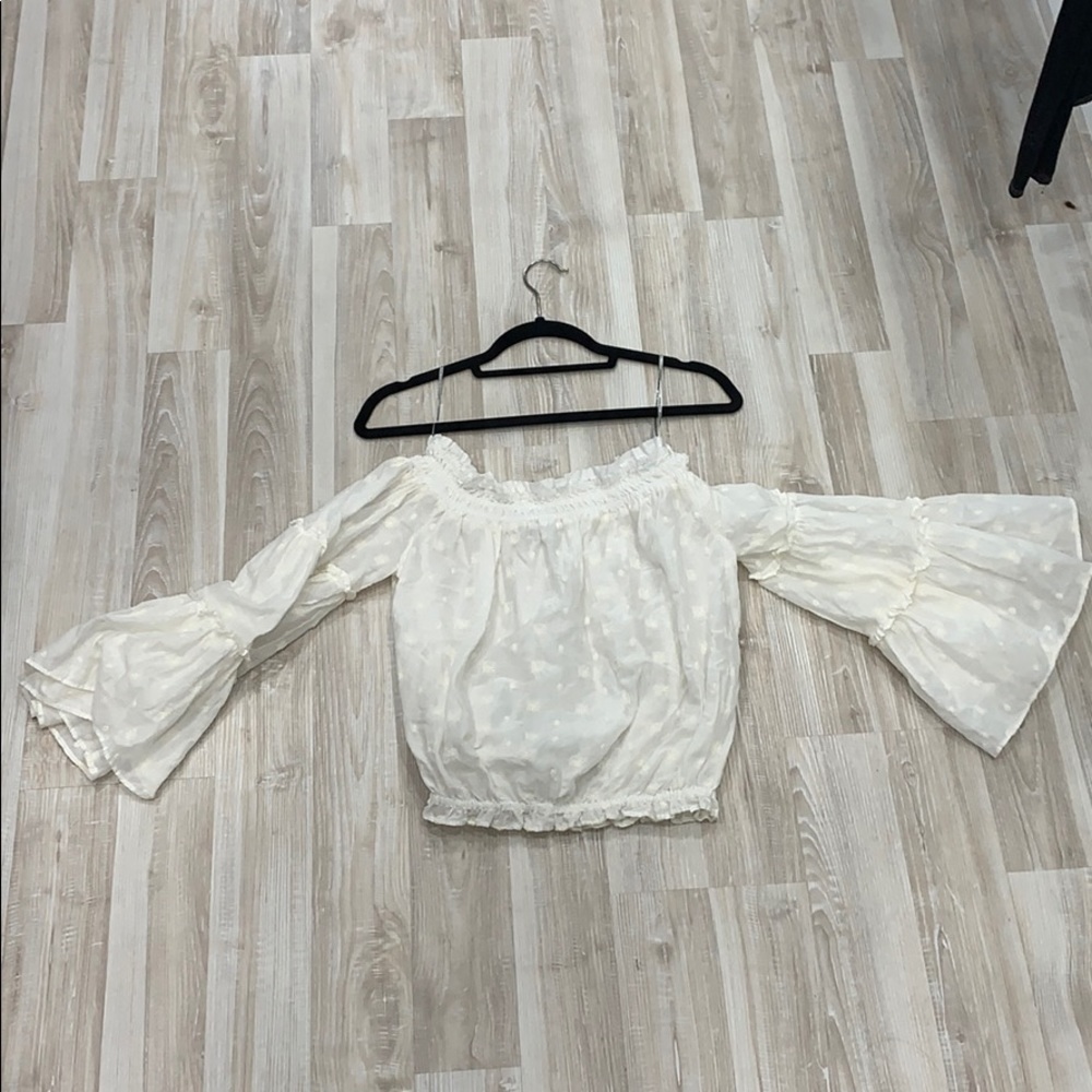 White Strapless Blouse